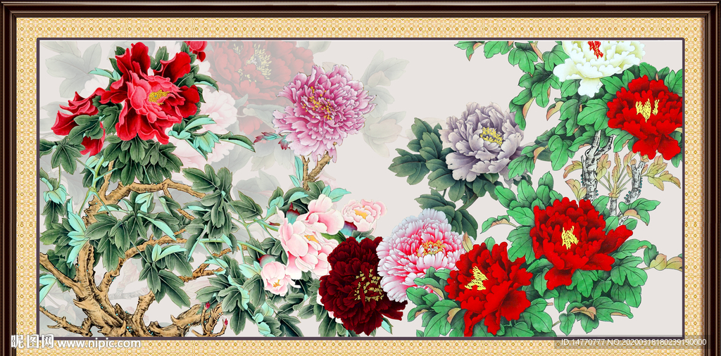 国画牡丹