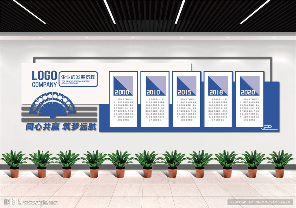 企业发展历程文化墙