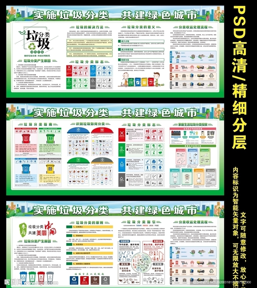 垃圾分类展板