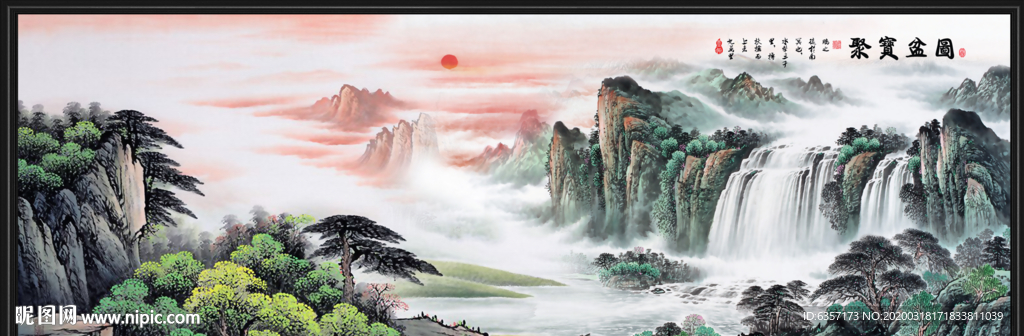 山水画国画山水