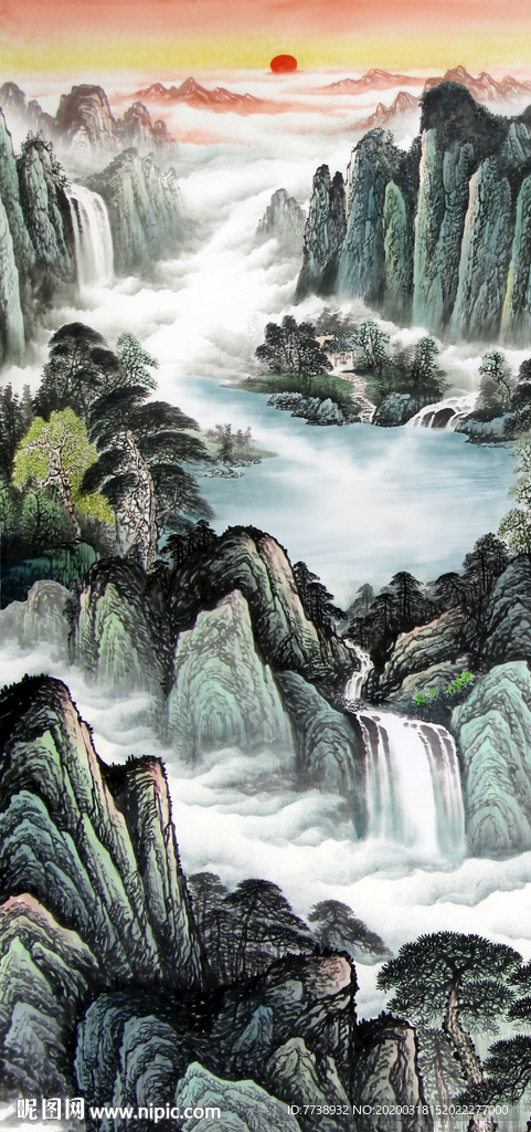 聚宝盆山水