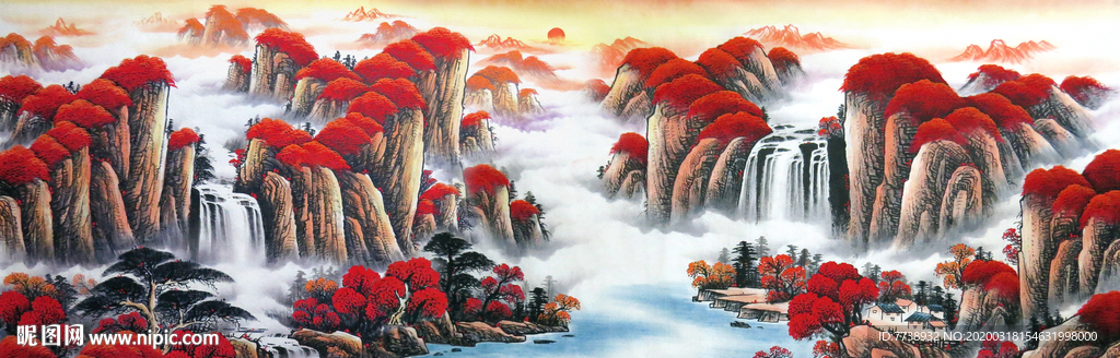 源远流长山水画