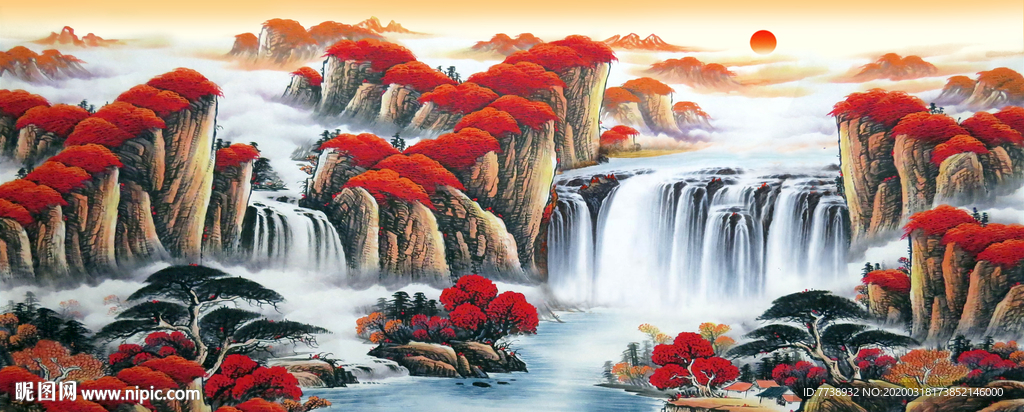 鸿运当头国画
