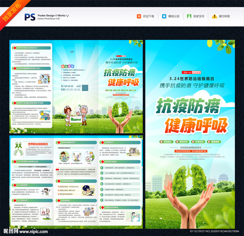 结核病 防治结核病日三折页