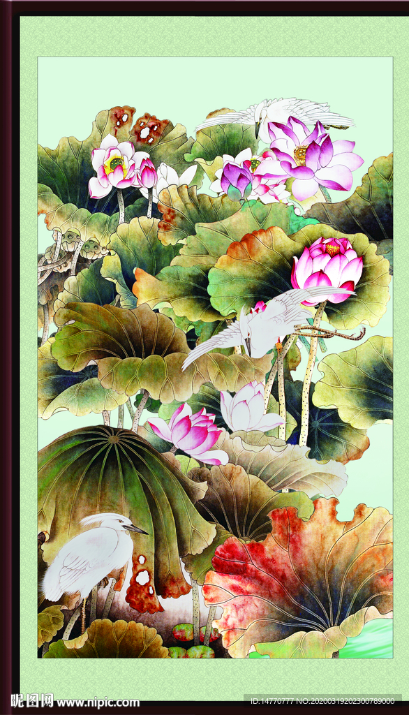 国画荷花