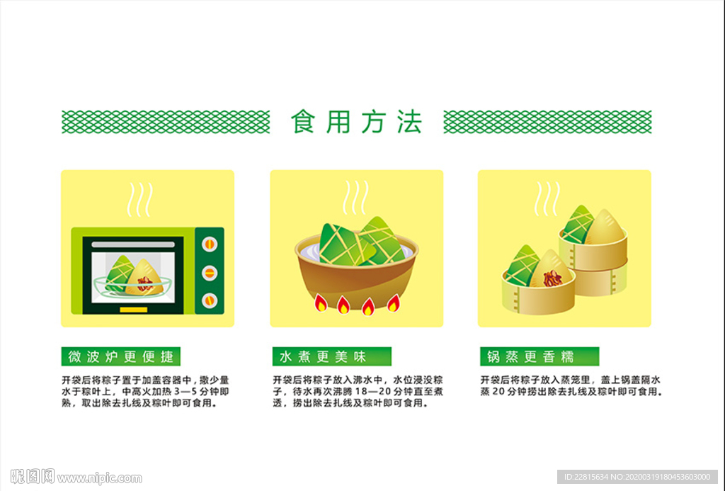 矢量粽子食用方法设计