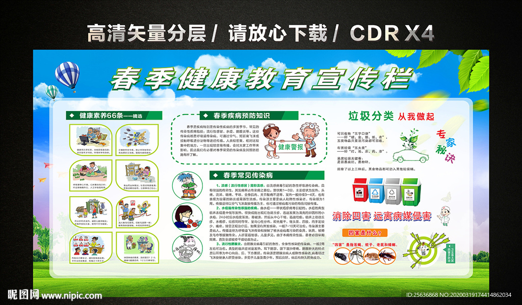 春季健康知识教育宣传栏