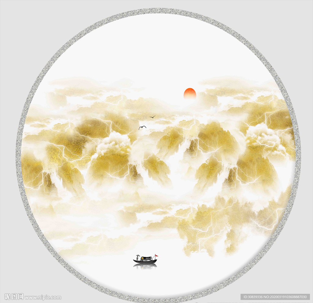 抽象金山装饰画