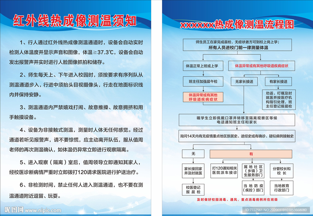 红外线测温 制度牌