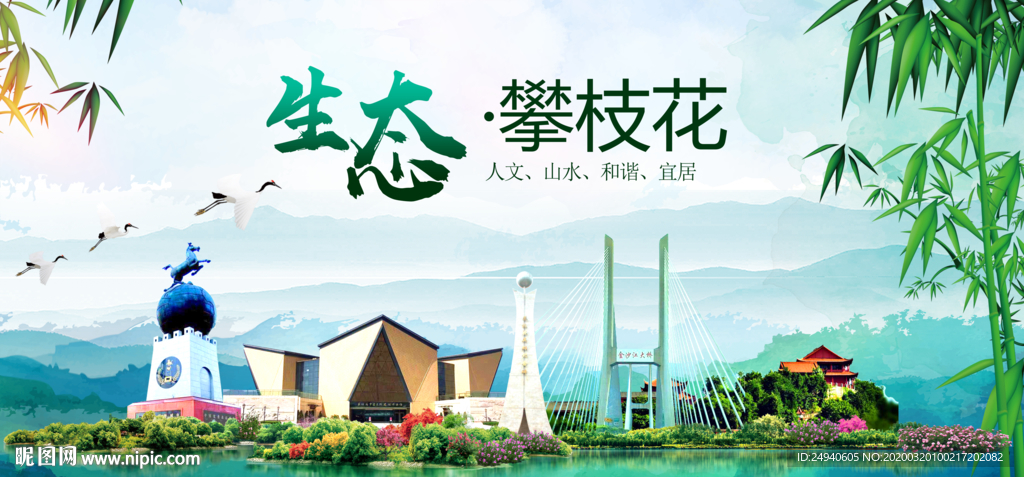 攀枝花卫生态文明城市形象广告