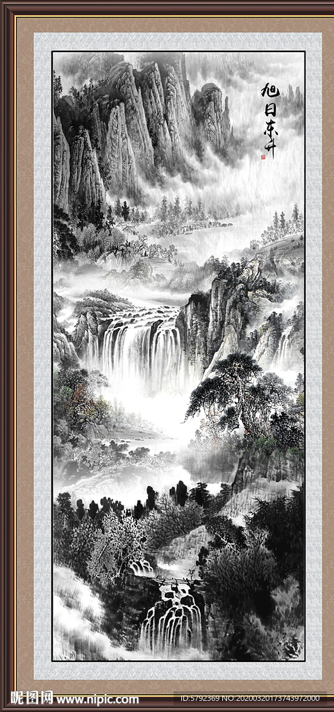 水墨画水墨画山水