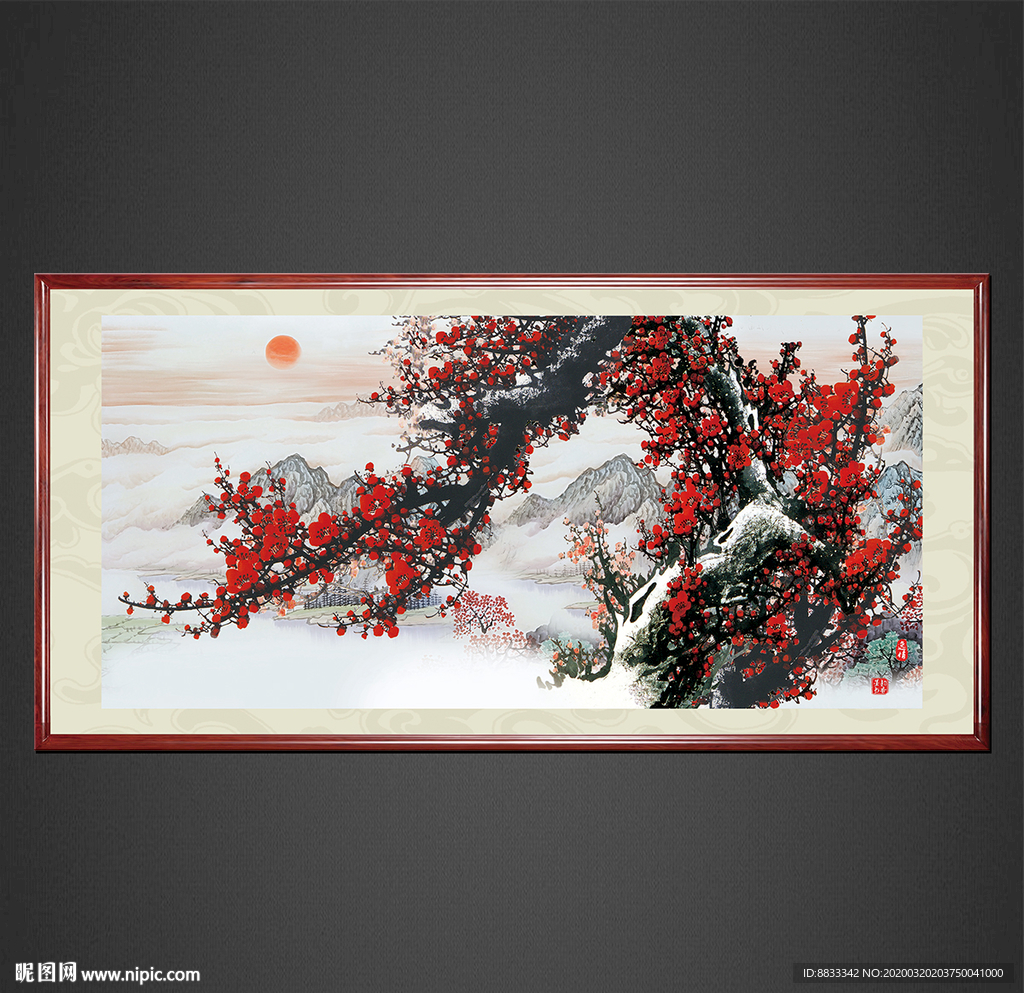 国画梅花