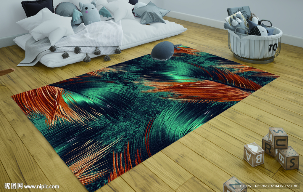 羽毛地毯图案