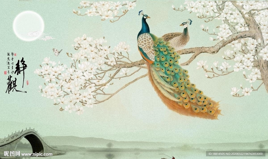 江南山水背景墙