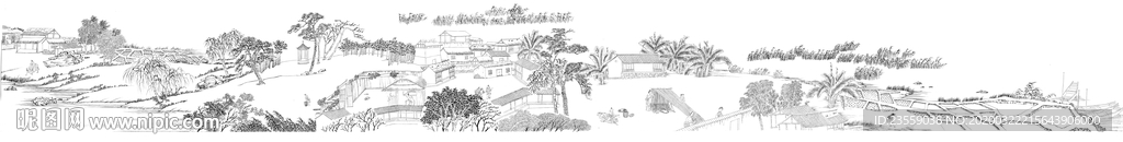 御窑金砖工笔画长卷