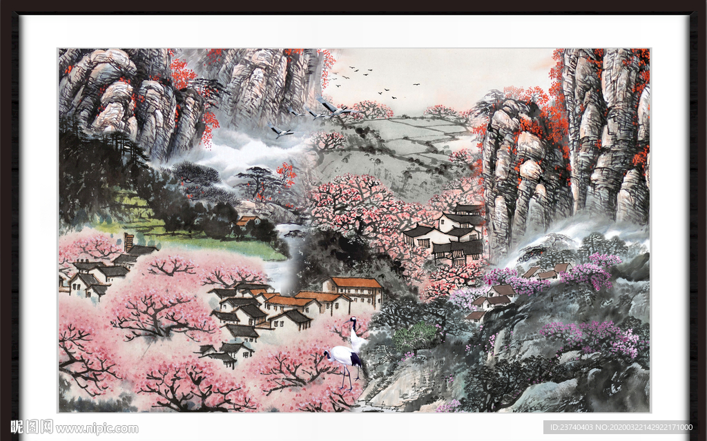中堂画山水