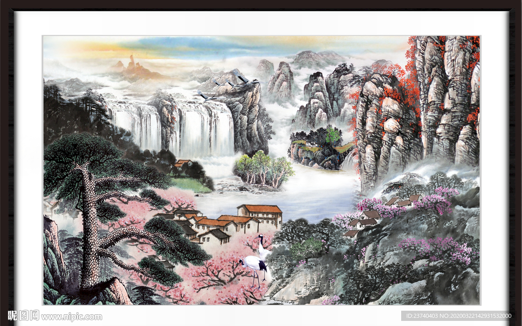 中堂画山水