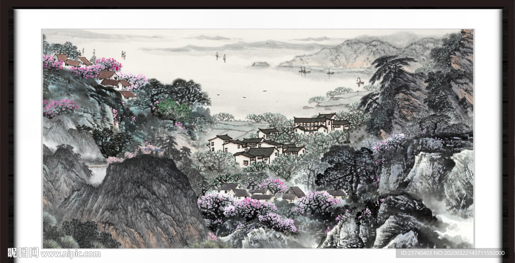 中堂画山水