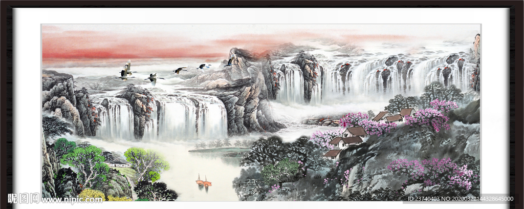中堂画山水