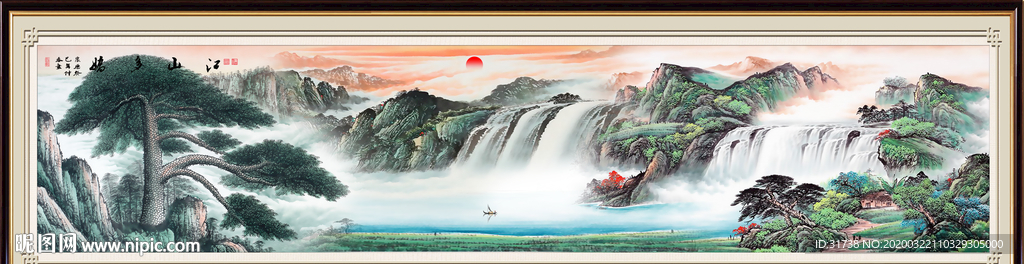 山水画国画山水画