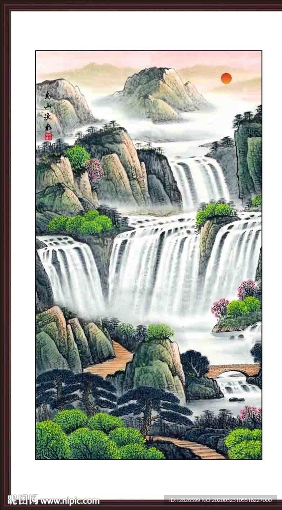 竖幅山水