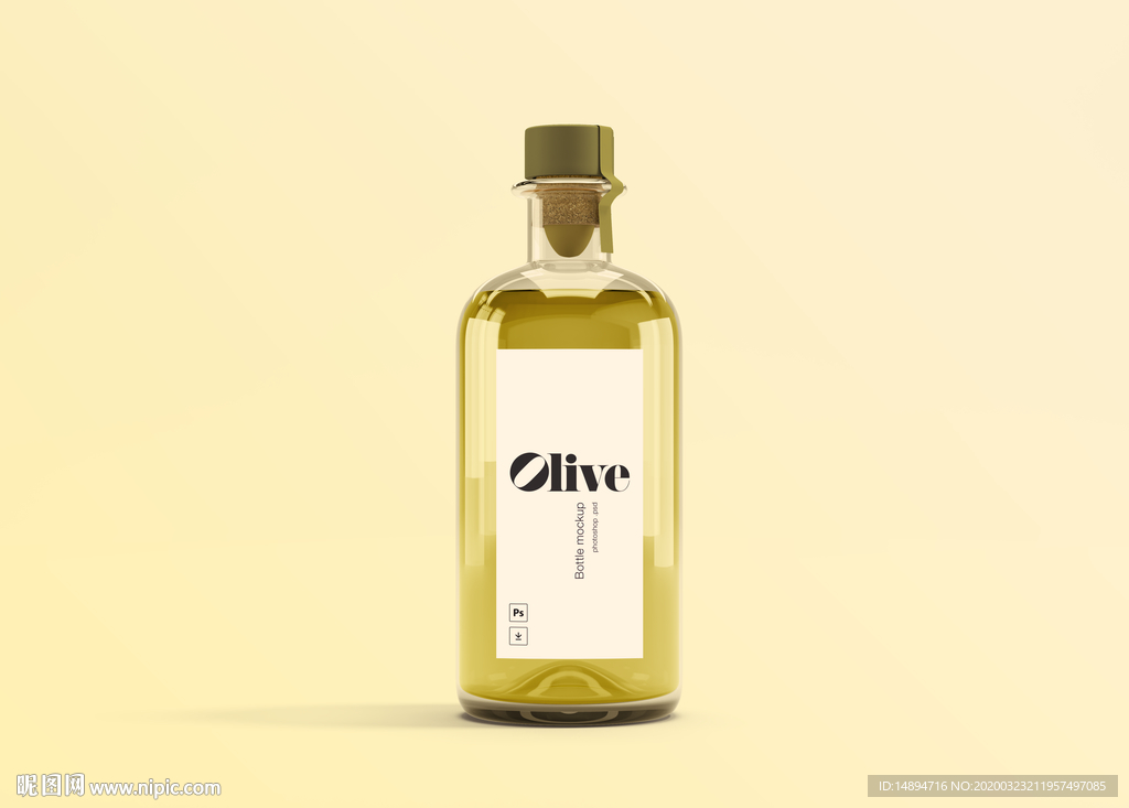 橄榄油瓶包装样机图片