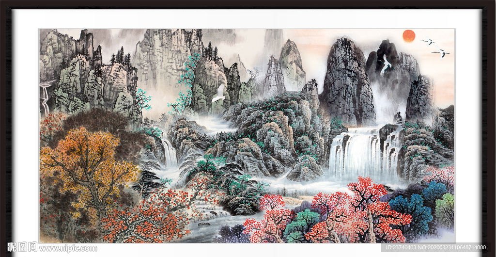 中堂画山水