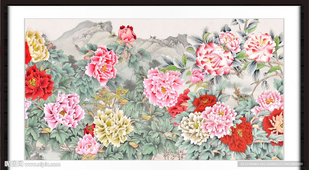 国画牡丹
