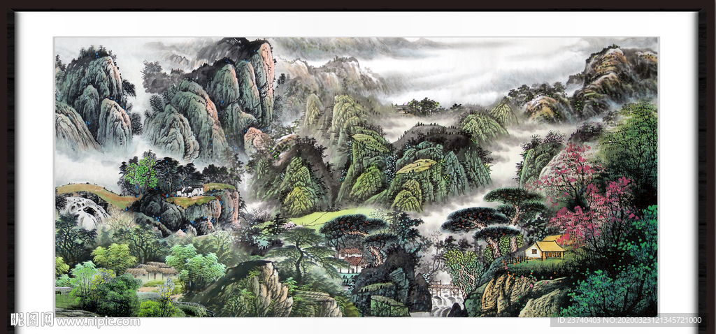中堂画山水