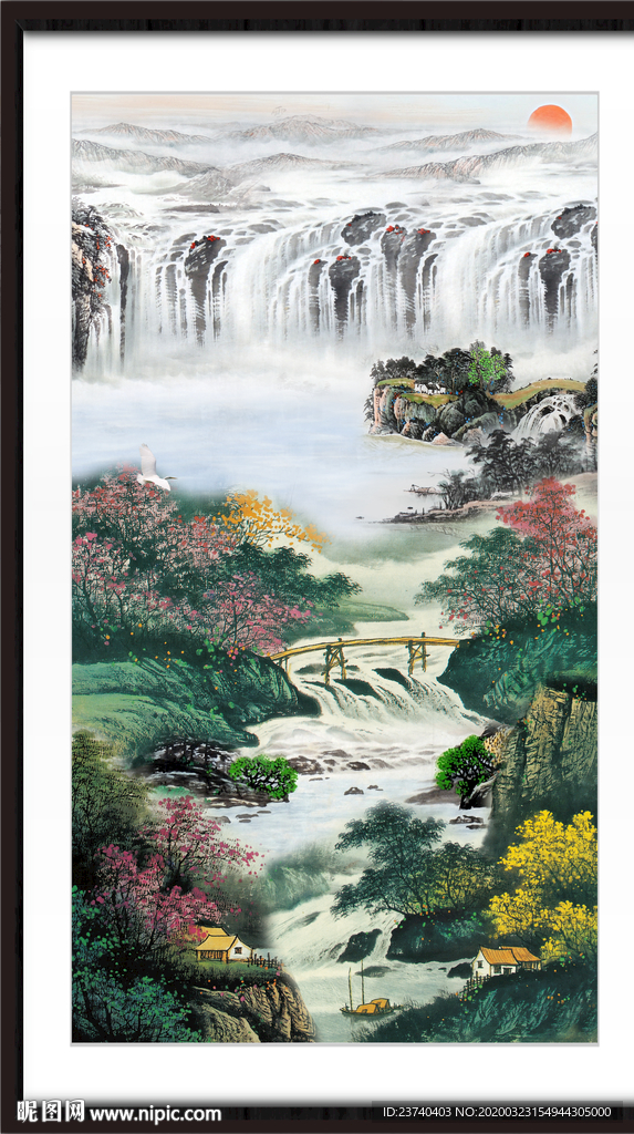 中堂画山水