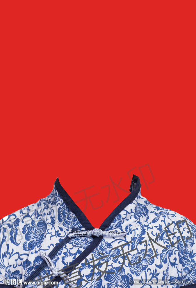 小女孩旗袍证件照模板