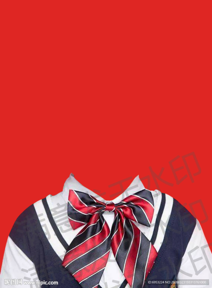 女孩证件照衣服模板