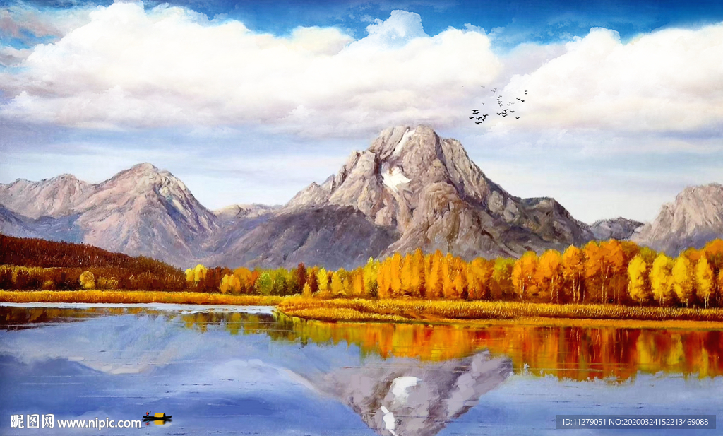 山水风景油画