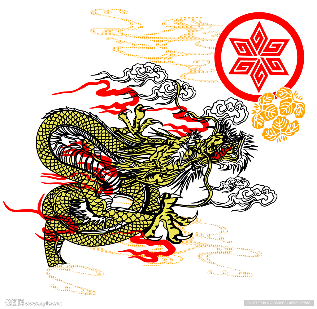 大牌中国龙图案