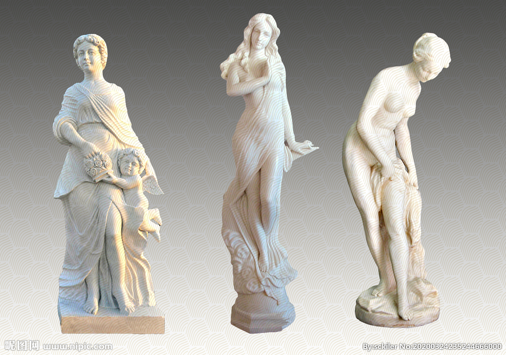 欧式女人雕塑