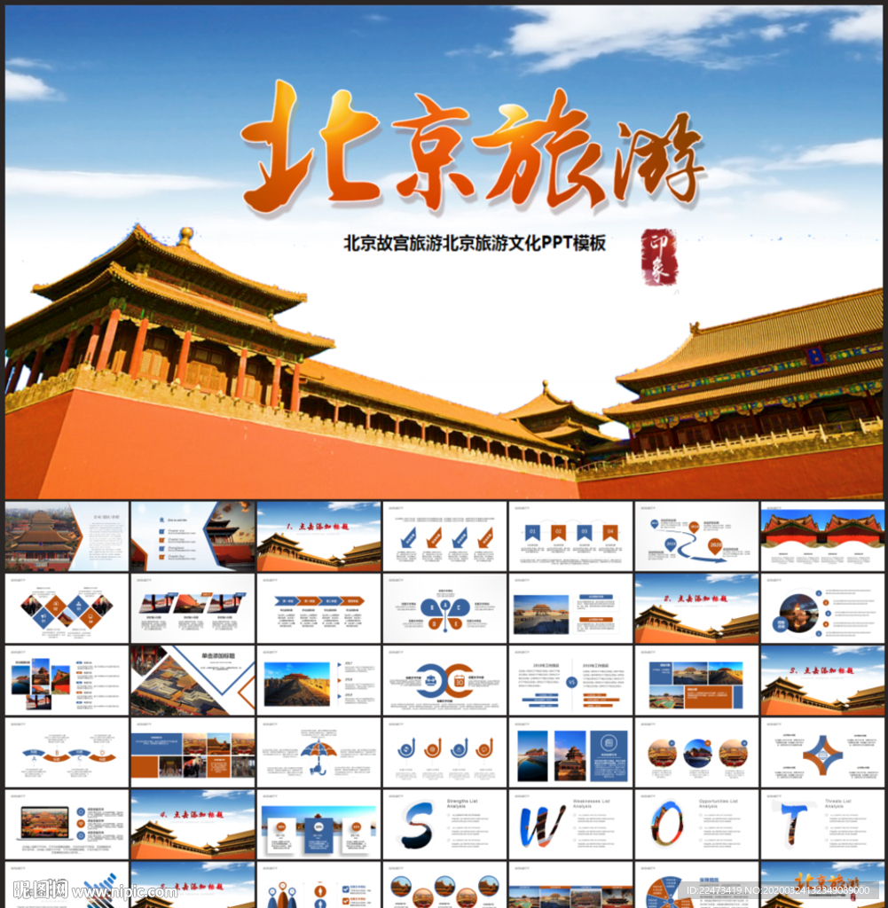 北京故宫旅游PPT模板