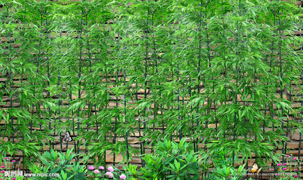 翠竹林3D立体背景墙