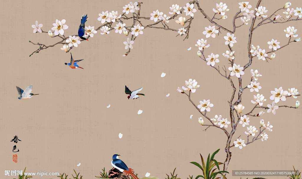 工笔花