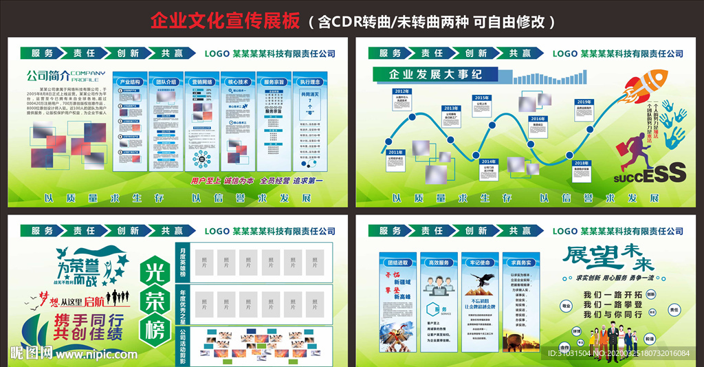 公司简介宣传展板企业文化墙