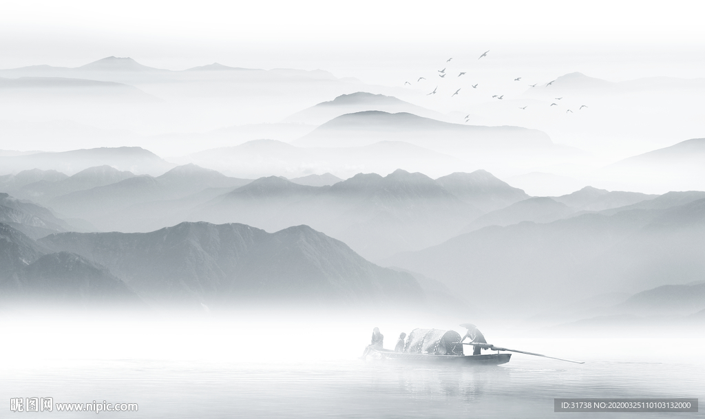 新中式山水画