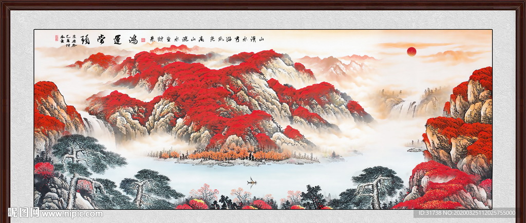 鸿运当头国画