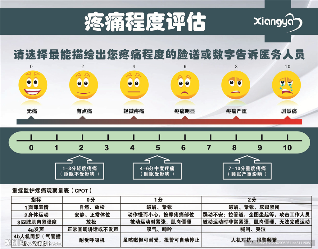 疼痛程度评估图片