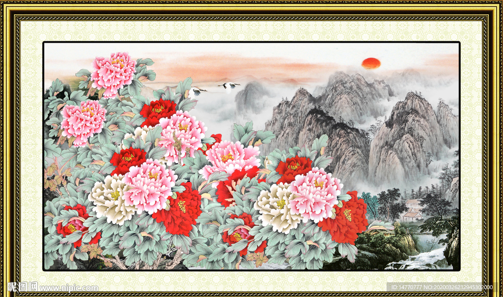 国画牡丹