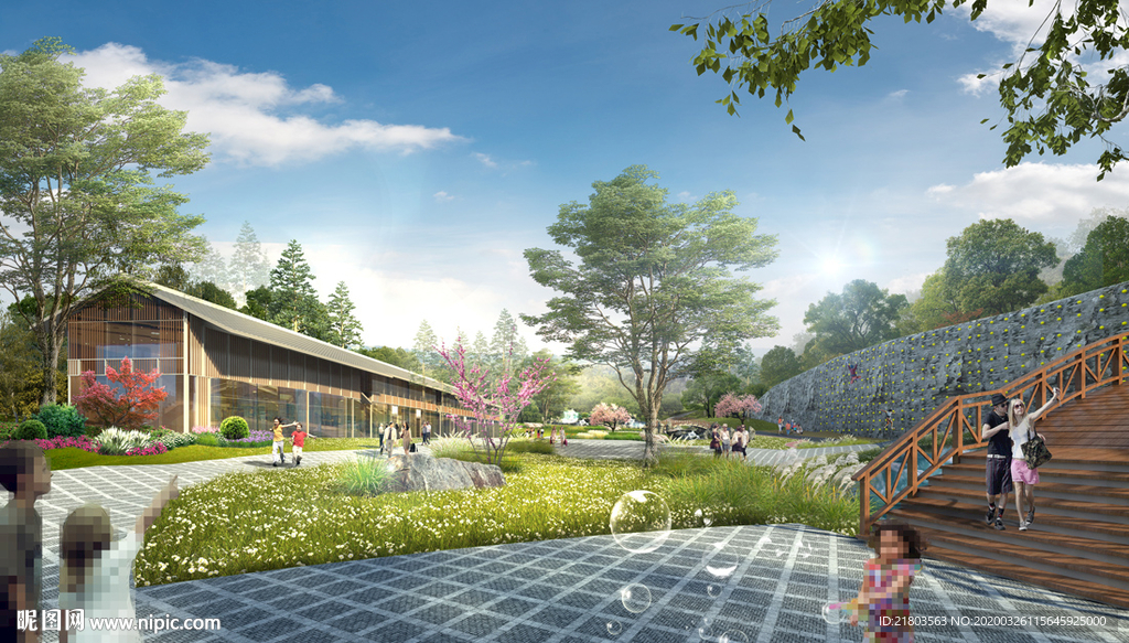 景观效果图公园效果图别墅效果图