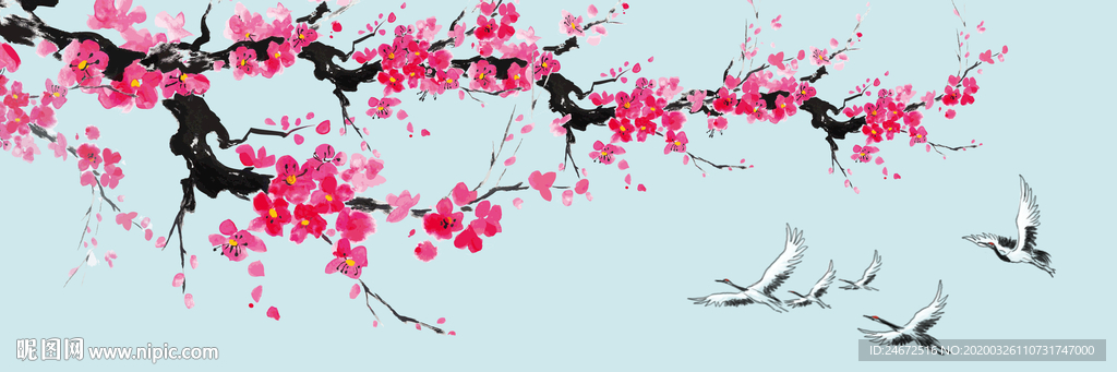 桃花 装饰画