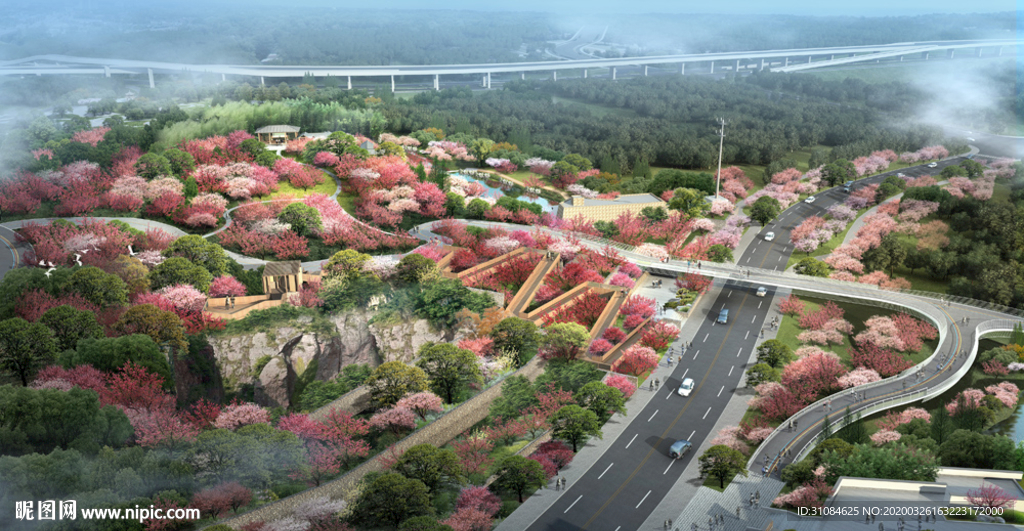 高铁桥效果图市政公路道路效果图