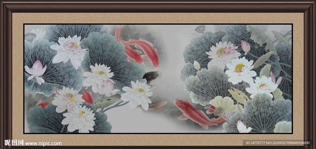 国画荷花