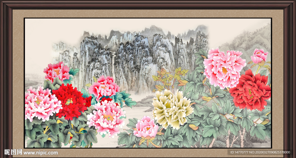 国画牡丹