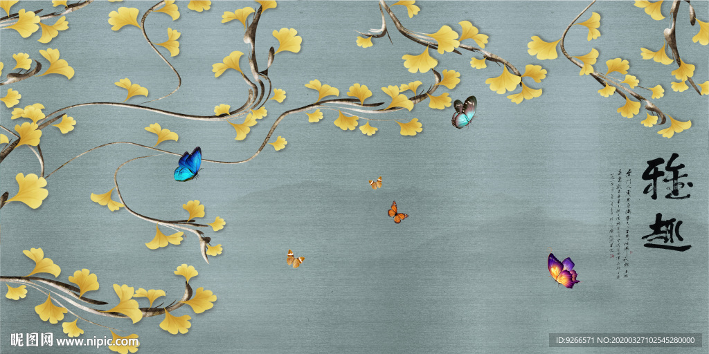 新中式花鸟晶瓷画装饰画