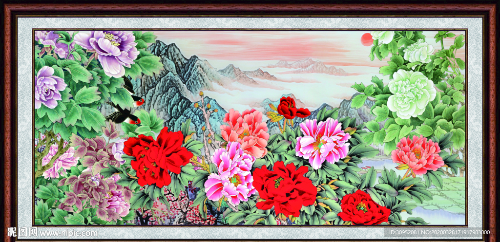工笔牡丹